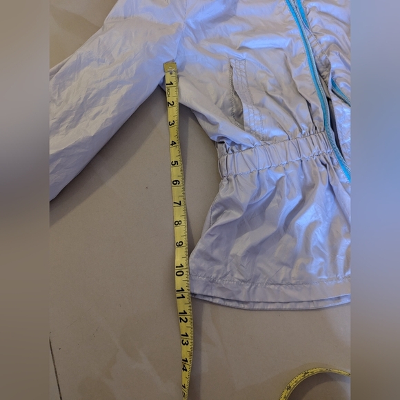 Michael Kors Silky Light Weight Wind Breaker Silver Jacket Teen  Size 14 - Picture 10 of 16
